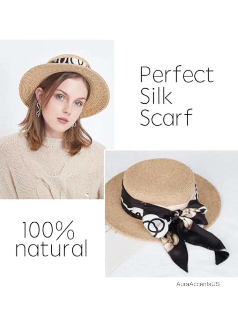 Square Satin Silk Like Head Scarf - 59 x 5.9 inches - Multifunctional Neck
